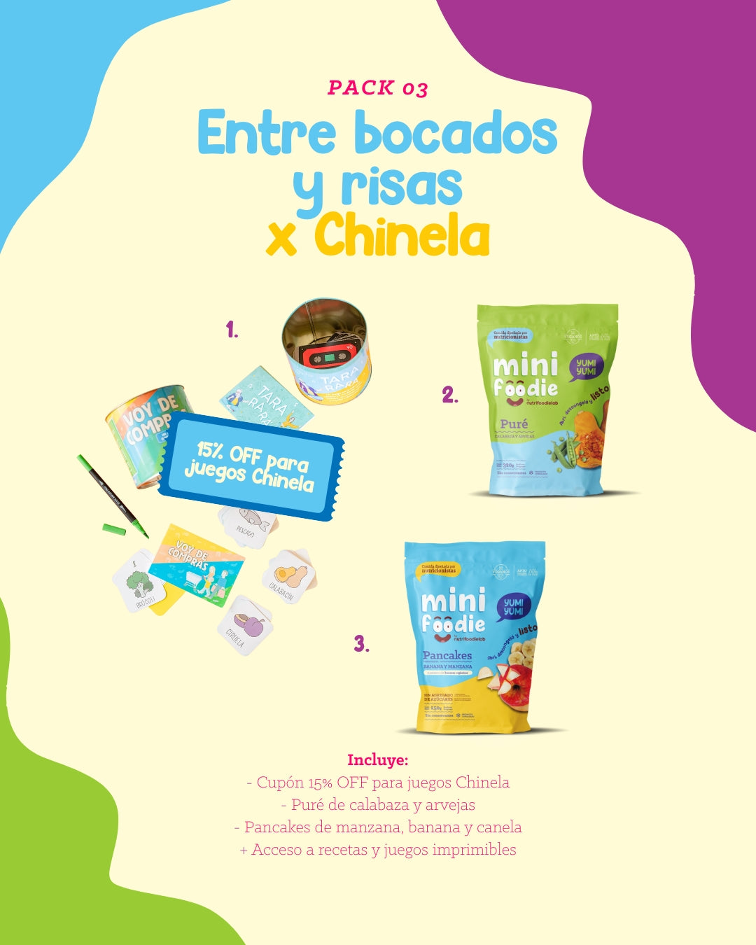 Pack: Entre bocados y risas x Chinela