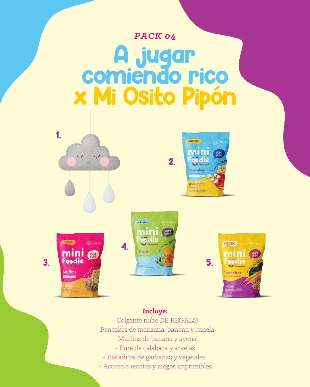 Pack: A jugar comiendo rico x Mi Osito Pipon